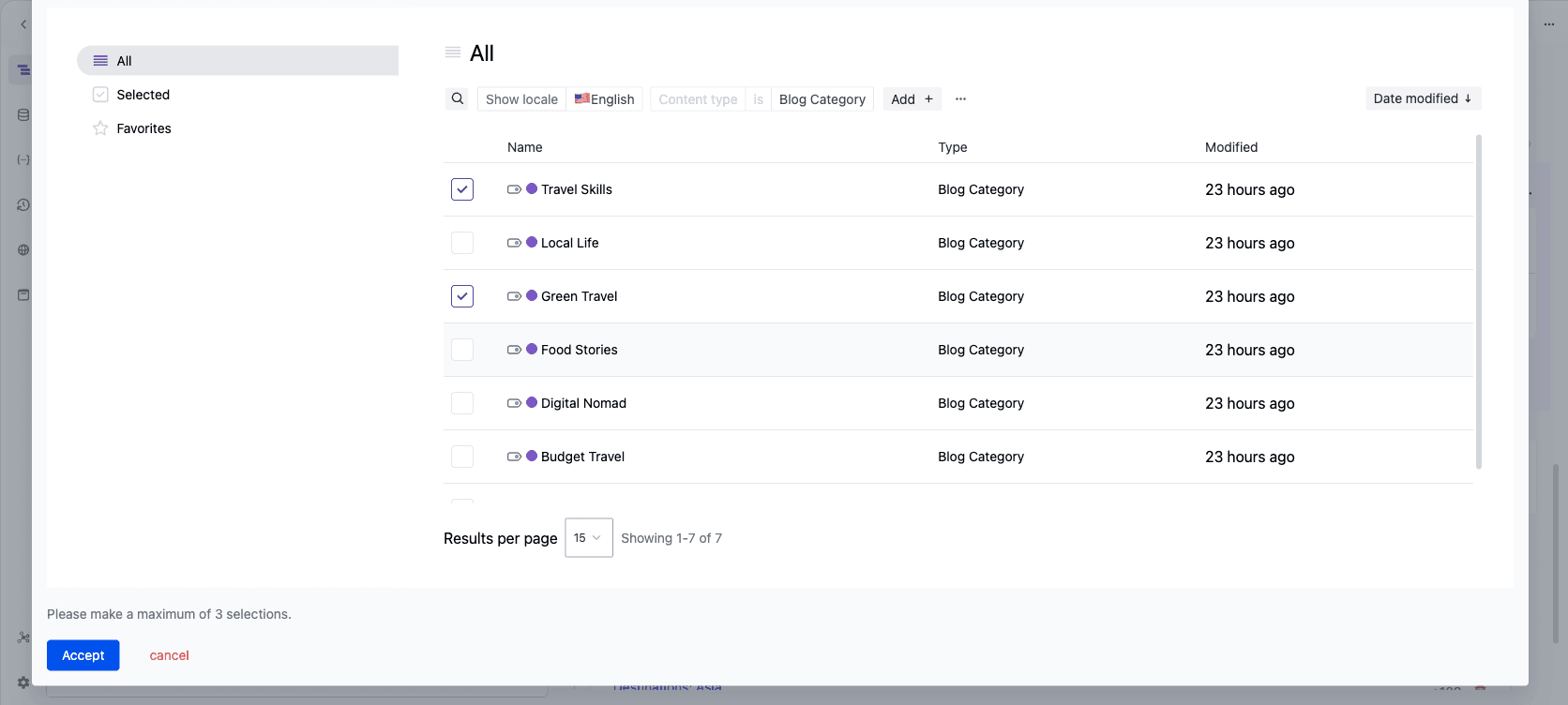 Add references to a reference field