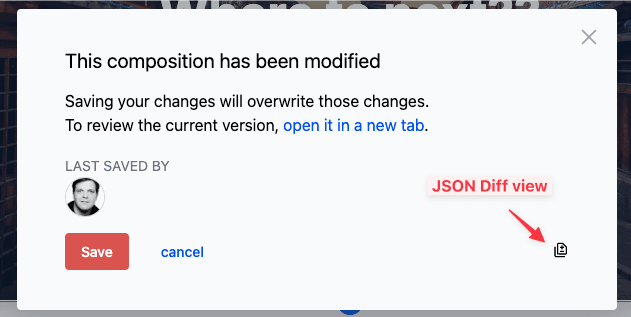 Notification of a content version conflict