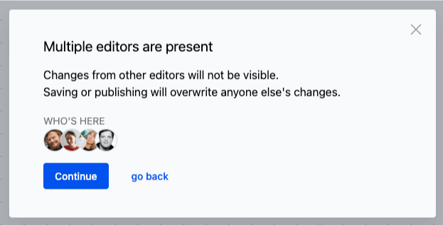 Open a composition that is currently being edited by multiple users
