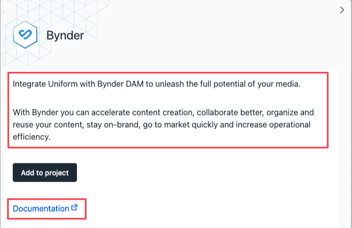 Install location for the Bynder integration.